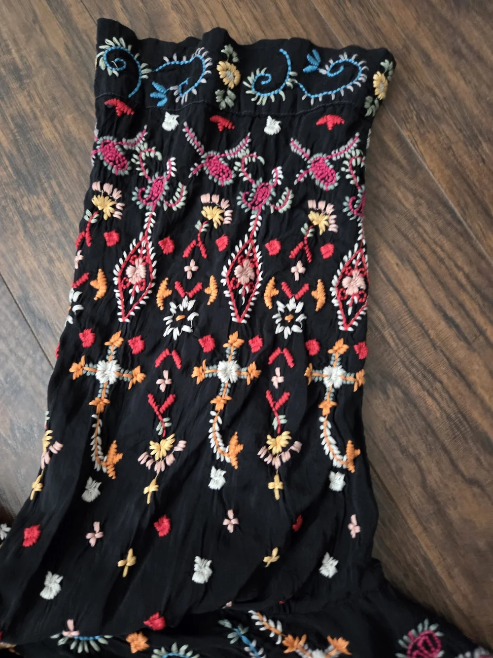 Johnny Was Black Embroidered Floral Cardigan